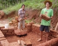 Volunteers build Ecological Constructions